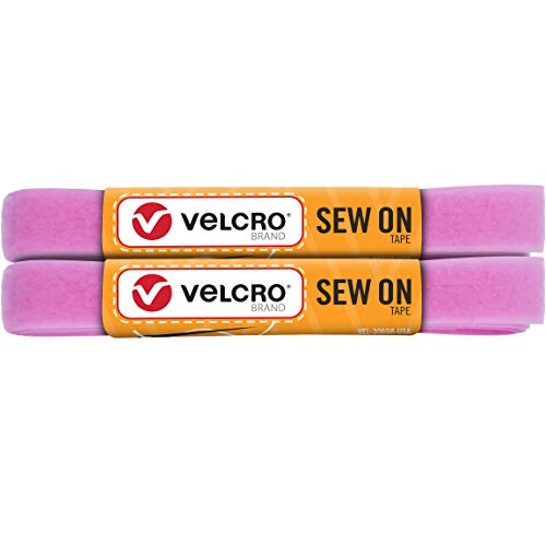 VELCRO Brand Klebeband zum Aufnähen, 1,2 m x 1,9 cm, für Stoffe, Kleidung und Handwerk, für Druckknöpfe und Knöpfe, zuschneidbare Streifen, Pink VELCRO Brand Klebeband zum Aufnähen, 1,2 m x 1,9 cm, für Stoffe, Kleidung und Handwerk, für Druckknöpfe und Knöpfe, zuschneidbare Streifen, Pink von VELCRO Brand