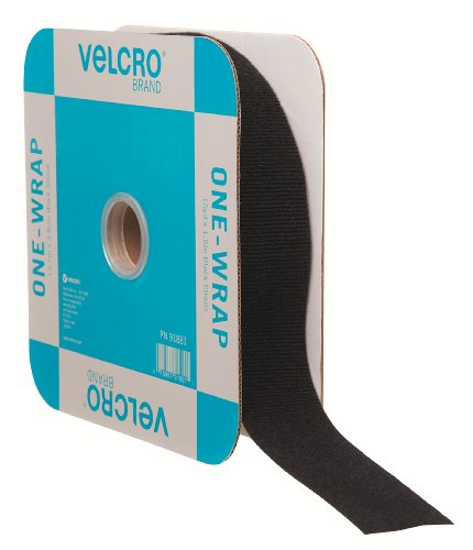 VELCRO Brand - ONE-WRAP Roll, Double-Sided, Self Gripping Multi-Purpose Hook and Loop Tape, Reusable, 45' x 1 1/2" Roll - Black von VELCRO Brand