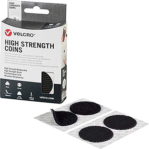VELCRO Klettband High Strength Fastener Punkt Durchmesser 45mm, schwarz, 6 Stück von VELCRO Brand