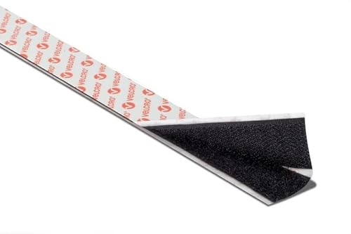 Velcro® Selbstklebendes PS18 Klettband für PVC-Vinyl und Kunststoff, schwarz, 20mm breit, 1m von VELCRO Brand