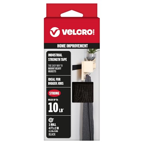 Velcro (R) Brand gurthalteband 2 x 4-Zoll Industrie Stärke Klebeband, Schwarz von VELCRO Brand