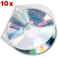 10 VELOFLEX 1er CD-/DVD-Hüllen VELOBOX transparent von VELOFLEX