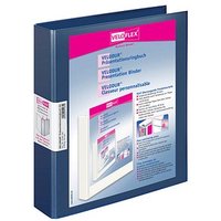 10 VELOFLEX VELODUR® Präsentationsringbücher 4-Ringe blau 4,6 cm DIN A4 von VELOFLEX