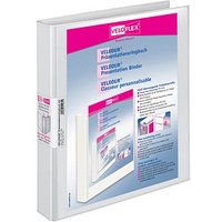 10 VELOFLEX VELODUR® Präsentationsringbücher 4-Ringe weiß 2,0 cm DIN A4 von VELOFLEX