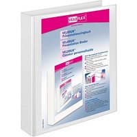 10 VELOFLEX VELODUR® Präsentationsringbücher 4-Ringe weiß 4,6 cm DIN A4 von VELOFLEX