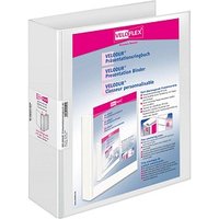 10 VELOFLEX VELODUR® Präsentationsringbücher 4-Ringe weiß 7,0 cm DIN A4 von VELOFLEX