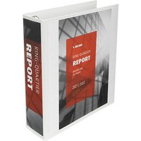 10 VELOFLEX VELODUR® Präsentationsringbücher 4-Ringe weiß 8,5 cm DIN A4 von VELOFLEX
