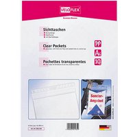 10 VELOFLEX Sichttaschen DIN A4 glasklar glatt 0,14 mm 10 VELOFLEX Sichttaschen DIN A4 glasklar glatt 0,14 mm von VELOFLEX