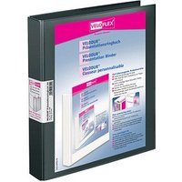 10 VELOFLEX VELODUR® Präsentationsringbücher 4-Ringe schwarz 4,0 cm DIN A4 von VELOFLEX