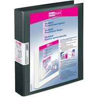 10 VELOFLEX VELODUR® Präsentationsringbücher 4-Ringe schwarz 4,6 cm DIN A4 von VELOFLEX