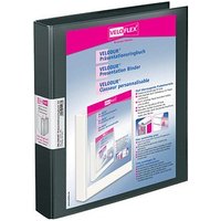 10 VELOFLEX VELODUR® Präsentationsringbücher 2-Ringe schwarz 4,0 cm DIN A4 von VELOFLEX