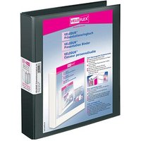 10 VELOFLEX VELODUR® Präsentationsringbücher 2-Ringe schwarz 4,6 cm DIN A4 von VELOFLEX