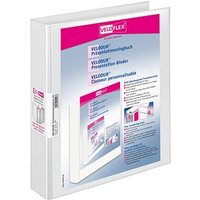 10 VELOFLEX VELODUR® Präsentationsringbücher 2-Ringe weiß 4,6 cm DIN A4 von VELOFLEX