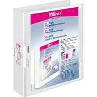 10 VELOFLEX VELODUR® Präsentationsringbücher 2-Ringe weiß 6,0 cm DIN A4 von VELOFLEX