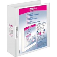 10 VELOFLEX VELODUR® Präsentationsringbücher 2-Ringe weiß 7,0 cm DIN A4 von VELOFLEX