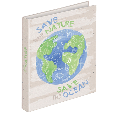 10 x VELOFLEX Schulordner Nature - A4 2-D-Ring Ø15 mm. von VELOFLEX