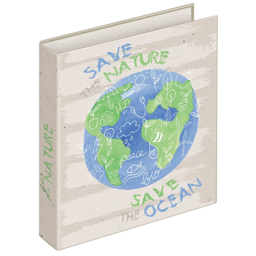 10 x VELOFLEX Schulordner Nature - A5 2-D-Ring Ø25 mm. von VELOFLEX