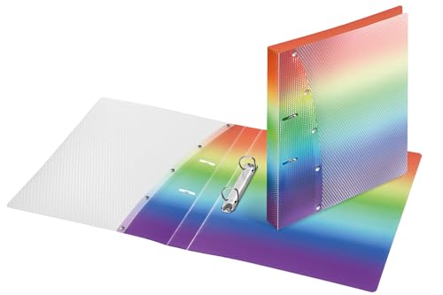 VELOFLEX 1141404 - Ringordner Rainbow Diamond DIN A4, mit 2-Ring-Mechanik, aus PP, Schulordner, Ringbuch, 1 Stück VELOFLEX 1141404 - Ringordner Rainbow Diamond DIN A4, mit 2-Ring-Mechanik, aus PP, Schulordner, Ringbuch, 1 Stück von VELOFLEX