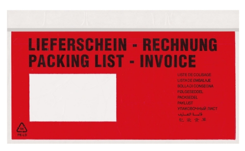 VELOFLEX 2067000 - TURA-Versandtaschen DIN Lang, selbstklebend, PE Folie 55 my, LIEFERSCHEIN - RECHNUNG-, 250 Stück VELOFLEX 2067000 - TURA-Versandtaschen DIN Lang, selbstklebend, PE Folie 55 my, LIEFERSCHEIN - RECHNUNG-, 250 Stück von VELOFLEX