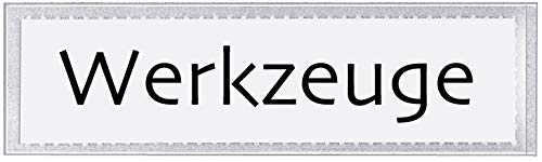 VELOFLEX 2203000 - Beschriftungsfenster selbstklebend, 21 x 82 mm, PP-Folie, inkl. Kartoneinlagen, 10 Stück von VELOFLEX