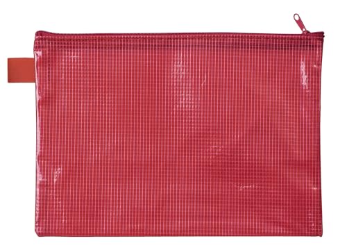 VELOFLEX 2705020 - Reißverschlusstasche DIN A5, rot, aus gewebeverstärktem EVA-Material, 1 Dokumententasche von VELOFLEX