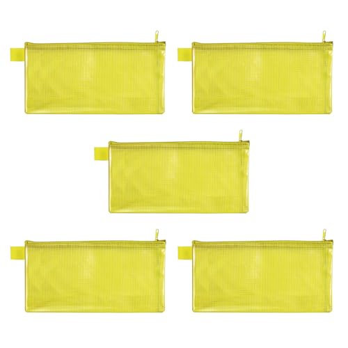 VELOFLEX 2706010-5 - Reißverschlusstasche gelb, 5 Stück, 235 x 125 mm, Dokumententasche aus gewebeverstärktem EVA-Material VELOFLEX 2706010-5 - Reißverschlusstasche gelb, 5 Stück, 235 x 125 mm, Dokumententasche aus gewebeverstärktem EVA-Material von VELOFLEX