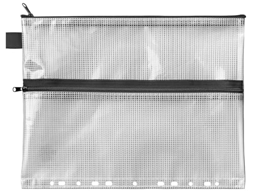 VELOFLEX 2707000 - Reißverschlusstasche DIN A4, transparent, aus gewebeverstärktem EVA-Material, 1 Dokumententasche zum Abheften VELOFLEX 2707000 - Reißverschlusstasche DIN A4, transparent, aus gewebeverstärktem EVA-Material, 1 Dokumententasche zum Abheften von VELOFLEX