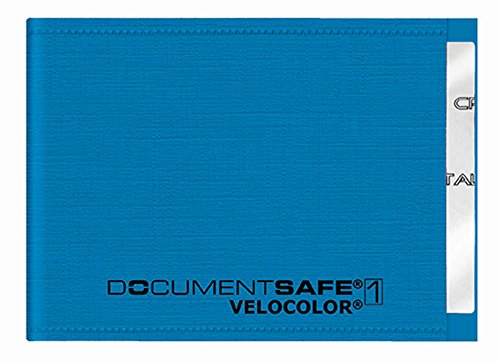 VELOFLEX 3271351 - Document Safe Kartenhülle, Kreditkartenhülle, RFID/NFC-Schutz, RFID-Blocker, 90 x 63 mm, blau, 1 Stück von VELOFLEX