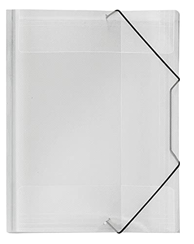 VELOFLEX 4442290 - Sammelmappe Crystal DIN A4 transparent, PP, mit Gummizug, Eckspannermappe, Ordnungsmappe, Zeichenmappe, 1 Stück von VELOFLEX