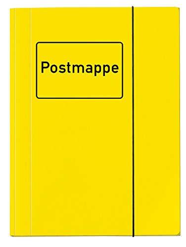 VELOFLEX 4442319 - Postmappe Velocolor, DIN A4, Eckspannermappe, Ordnungsmappe, Sammelmappe, Karton, gelb, 1 Stück von VELOFLEX