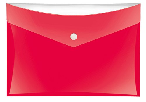 VELOFLEX 4550120 - Dokumententasche Velocolor, 1 Stück, DIN A5, rot, Dokumentenhülle aus PP-Folie von VELOFLEX