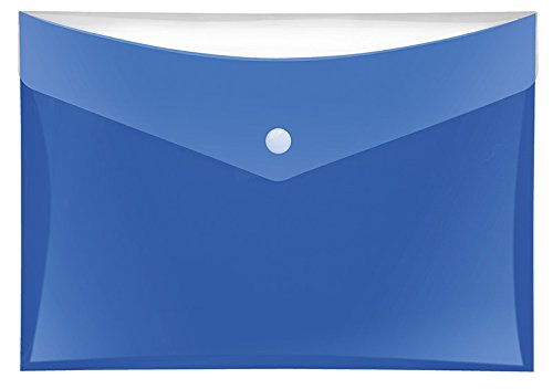 VELOFLEX 4550150 - Dokumententasche Velocolor, 1 Stück, DIN A5, blau, Dokumentenhülle aus PP-Folie von VELOFLEX