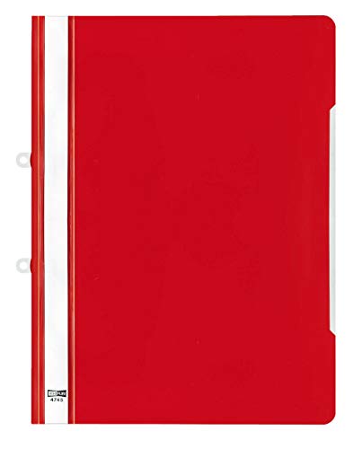 VELOFLEX 4745021 - Angebotshefter DIN A4, PVC, Deckel transparent, mit Beschriftungsstreifen, rot, 20 Stück VELOFLEX 4745021 - Angebotshefter DIN A4, PVC, Deckel transparent, mit Beschriftungsstreifen, rot, 20 Stück von VELOFLEX