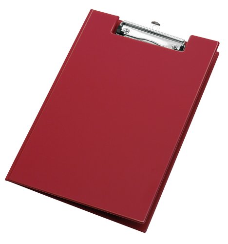VELOFLEX 4804020 - Clipboard DIN A4, mit Deckel, PVC, aufklappbares Klemmbrett, Schreibplatte, weinrot von VELOFLEX