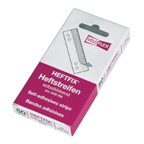 VELOFLEX Heftstreifen, 105 mm lang, selbstklebend, 50er Packung von VELOFLEX