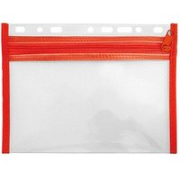 VELOFLEX Reißverschlussbeutel VELOBAG® transparent/rot 0,3 mm, 1 St. von VELOFLEX