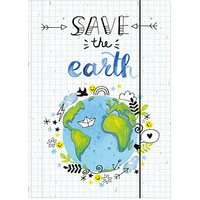 VELOFLEX Zeichenmappe Save the earth DIN A3 Weltkugel von VELOFLEX