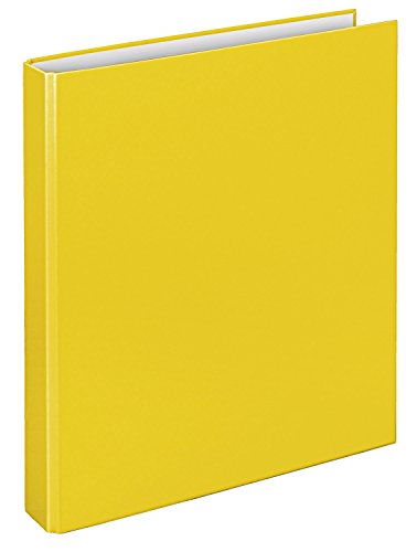 VELOFLEX 1141010 - Ringbuch Basic, DIN A4, 1 Stück, gelb, Füllhöhe 25 mm, Ringordner mit 2 Ring-Mechanik, Ordner schmal von VELOFLEX