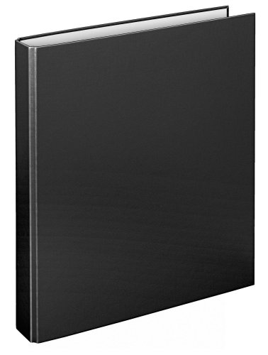 VELOFLEX 1143080 - Ringbuch Basic, DIN A4, 1 Stück, schwarz, Füllhöhe 25 mm, Ringordner mit 4-D-Ring-Mechanik, Ordner schmal von VELOFLEX