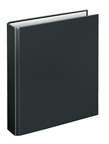 VELOFLEX 1153080 - Ringbuch Basic, DIN A5, 1 Stück, schwarz, Füllhöhe 25 mm, Ringordner mit 4 Ring-Mechanik, Ordner schmal von VELOFLEX