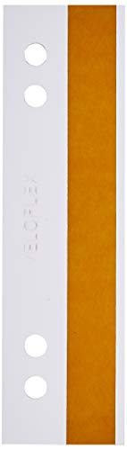 Veloflex 2002100 - HEFTFIX Heftstreifen aus selbstklebender Hartfolie, 105 mm lang, Lochabstand 60 und 80 mm, glasklar, 100er Packung von VELOFLEX