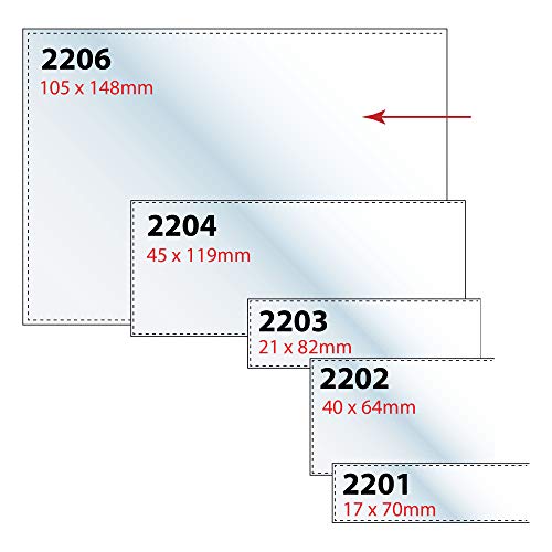 Veloflex 2206000 - Beschriftungsfenster VELOCOLL DIN A6, Sichttaschen, Sichthüllen, 105 x 148 mm, selbstklebend, 10 Stück von VELOFLEX