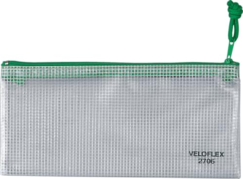 VELOFLEX 2706000 - Reißverschlusstasche DIN A6, 1 Stück, 200 x 100 mm, Dokumententasche aus gewebeverstärktem PVC VELOFLEX 2706000 - Reißverschlusstasche DIN A6, 1 Stück, 200 x 100 mm, Dokumententasche aus gewebeverstärktem PVC von VELOFLEX