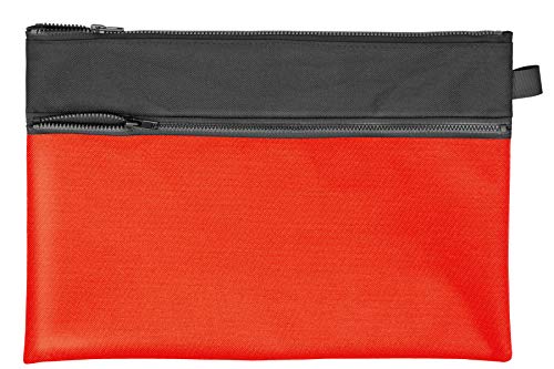 VELOFLEX 2724220 - Transporttasche Velobag Combi, DIN A4, aus robustem Textil, passend für Format 330 x 220 mm, mit Plastikreißverschluss und zusätzlicher Tasche mit Reißverschluss, schwarz/rot VELOFLEX 2724220 - Transporttasche Velobag Combi, DIN A4, aus robustem Textil, passend für Format 330 x 220 mm, mit Plastikreißverschluss und zusätzlicher Tasche mit Reißverschluss, schwarz/rot von VELOFLEX