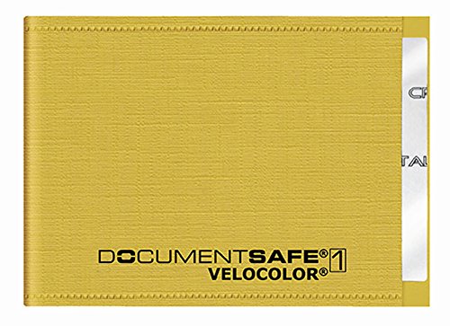 VELOFLEX 3271310 - Document Safe Kartenhülle, Kreditkartenhülle, RFID/NFC-Schutz, RFID-Blocker, 90 x 63 mm, gelb, 1 Stück von VELOFLEX