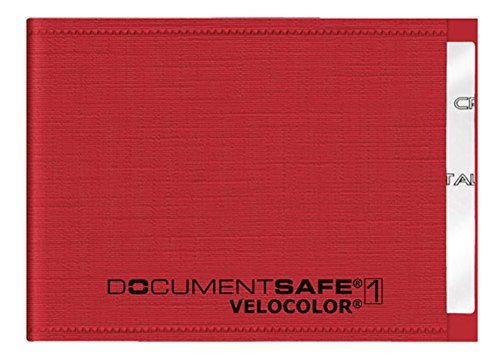 VELOFLEX 3271321 - Document Safe Kartenhülle, Kreditkartenhülle, RFID/NFC-Schutz, RFID-Blocker, 90 x 63 mm, rot, 1 Stück von VELOFLEX