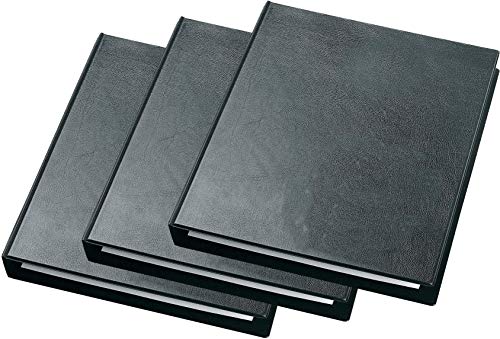 Veloflex 4130280 Ringbuch Exclusiv A3, Ordner, Hefter, Ringordner, Hochformat, Lederoptik, schwarz (3er Pack) von VELOFLEX