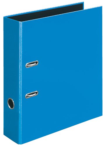VELOFLEX 4142351 - Briefordner Velocolor, Ringordner, Ordner, DIN A4, 2-Ring-Mechanik, 285 x 318 x 75 mm, blau von VELOFLEX