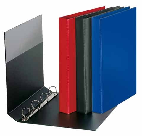 Veloflex 4143080 Ringbuch Comfort, DIN A4, 4-D-Ring-Mechanik (DIN A4 | 4-D-Ring-Mechanik, rot | blau | schwarz | 3er Set) von VELOFLEX