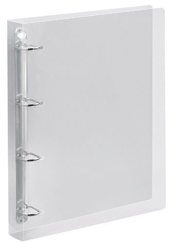 VELOFLEX 4145290 - Ringbuch Crystal DIN A4, 4-D-Ring-Mechanik, 25 mm breit, transparent, 1 Stück von VELOFLEX